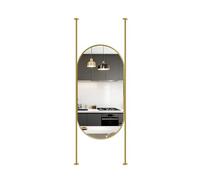 Generico Specchio Da Soffitto, Specchio Sospeso A Soffitto,Decorativo For Il Trucco Con Supporto A Doppia Asta, Immagini HD For Ingresso Soggiorno Hotel(Gold,60x90cm)