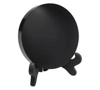 Generico Specchio Divinatorio In Ossidiana - Rotondo 7,6 Centimetri Con Supporto In Legno Vintage | Specchio Per Divinazione In Ossidiana | Ideale Per Studio Yoga, Angolo Meditazione, Camera Da,