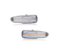 Generico Specchio Luci Indicatore Direzione Laterale Ambrato Per Mitsubishi Per Lancer Per Evo X Per Mirage Per Outlander Riflettore Paraurti Rosso Coda/freno(2 PCS Clear Side Marker)