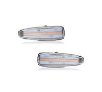 Generico Specchio Luci Per Mitsubishi Per Lancer Per Evo X Per Mirage Per Outlander Ambra Indicatore Laterale Luce Segnale Girata E Paraurti Rosso Riflettore Coda/Freno(2 PCS Clear Side Marker)