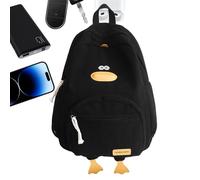 Generico Spegno animale - Spezza Duck Shape Soft Bookbag | Grande tasche a più tasche per bambini con spalline regolabili per libri per laptop per cellulari