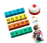 Generico Spelling Block Toy, Multiplayer Matching Letter Game, 11.02x6.1x1.97 Inches Alphabet Puzzle Blocks, Fun Spelling and Word Formation Activity for Home, Kindergarten Education