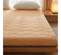 Generico Spesso Materasso Futon Giapponese Da 4 Pollici, Soffice Materasso Da Pavimento Con Struttura a 5 Strati per L'alleggerimento Della Pressione, Materassino Tatami Pieghevole(Orange,150x200cm)