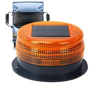 Generico Spia solare - ABS 10x6 cm | Faro a LED con energia solare, alta luminosità, doppio flash rosso blu, luce lampeggiante | Parcheggio Sicurezza nei lavori stradali piovosi