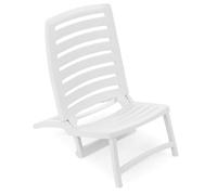 Generico spiaggina bianca Sedia spiaggia in resina Bianco 58x42x64cm