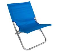 Generico Spiaggina Pieghevole in Ferro - Sedia Richiudibile da Mare Portatile e Leggera - Ideale per Spiaggia e Campeggio (Blu)