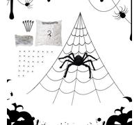Generico Spider Web - Raccapricciante Ragnatela pelosa, Grande Rete | Decorazione Esterna di Halloween Gigante, Oggetti di Scena di casa infestati realistici per Il Giardino del da Patio per Feste