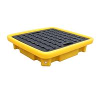 Generico Spill-Proof Oil Containment Tray - Leakproof Polyethylene Platform with Drain Outlet, Stackable Modular Design for Garage & Industrial Use, Heavy-Duty Oil Spill Solution
