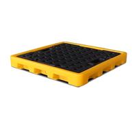 Generico Spill-Proof Oil Containment Tray - Leakproof Polyethylene Platform with Drain Outlet, Stackable Design for Industrial & Garage Use, Heavy-Duty Oil Spill Solution
