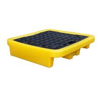Generico Spill-Proof Oil Containment Tray - Leakproof Polyethylene Platform with Drain Outlet, Stackable Modular Design for Garage & Industrial Use, Heavy-Duty Oil Spill Management Solution