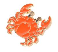 Generico Spilla a Forma di Granchio in Lega Robusta, Distintivo Decorativo per Risvolto e Cappelli, Accessorio Cartoon per Abiti, Borse e Feste, Regalo Originale per Donne