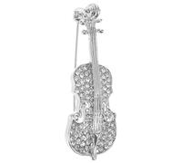 Generico Spilla a Forma di Violino in Lega Smalto e Design Floreale, Distintivo per Bavero e Spille da Camicia, Accessorio Elegante Multi-occasione per Donne e Uomini