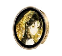 Genérico Spilla digitale, pulsante touch elettronico, piastra pixel con touch screen HD da 4,7 cm, per appassionati di fumetti e cosplay a casa o in ufficio