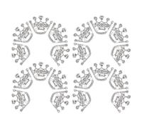 Generico Spille a Corona di Strass in Lega Resistente, Set da 20 Mini Spille a Forma di Tiara Leggere per Abiti Formali, Accessori Eleganti per Matrimoni e Feste