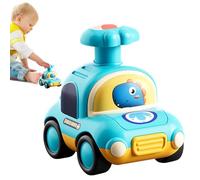 Generico Spingi macchina, Spingi e vai macchina | Giocattolo per auto Go Press per bambini,Piccola Press Go dal design cartoon con fischietto per bambini, piccola a spinta per bambine e bambi