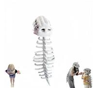 Generico Spinosaurus Plush Dino Outfit, Dinosaur Costume-3D Skeleton Design, Halloween Realistic Dinosaur Skeleton Costume Set, Quick-Change, Machine Washable,Divertido para Carnaval y Fiestas (75cm)