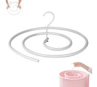 Generico Spiral Drying Rack, Stainless Steel Spiral Drying Mount Laundry, Rotating Sheet Hanger with Hook, Dries Sheets, Duvets, Quilts, and Bedspreads Easily (White,1PCS)