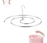 Generico Spiral Drying Rack, Stainless Steel Spiral Drying Mount Laundry, Rotating Sheet Hanger with Hook, Dries Sheets, Duvets, Quilts, and Bedspreads Easily (Silver,1PCS)