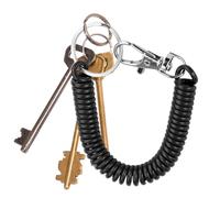 Generico Spiral Keyring - 17cm, Nickel Clip, High-Elastic Design | Retractable Coiled Lanyard, Anti-Loss Key Holder For Bags, Tools, Phones, Outdoor Gears, Office Use