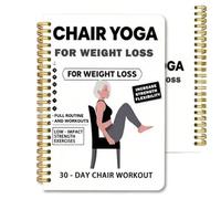 Generico Spiral Notebook - 30-Day Guided Yoga Journal for Beginners, Adults Notebook with Illustrated Fitness Planner, Wellness Log for Home Practice, Book and Daily Health, 8.27x5.51 inches
