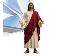 Generico Spiritual Jesus Sculpture, Open Arms Statue, Religious Figure with Blessing Pose, Resin Icon Decor Tool, Classic Ornament with Elegant Design, Prayer Decoration for Living Room and Mantel