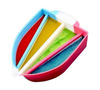Generico Split Cup Resin, Silicone Mixing Cups Reusable, 4 Channel Pour Supplies for Creative Painting Project Art Mold Making Casting School Crafting Workshop Use, 5.12x3.54x1.54 inches