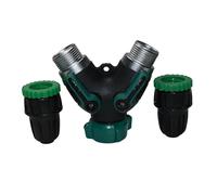 Generico Splitter for Tubo Flessibile in Lega di Zinco Tipo Y Giunto a Doppia Via One Split Due rubinetti Deviatore Accessori da Giardino Filettatura Interna Deviatore dell'Acqua