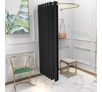 Generico Spogliatoio Mobile Tipo U, Cambiatoio Portatile Del Negozio Di Abbigliamento, Partizione Temporanea Dello Schermo Di Privacy, Adatto Al Centro Commerciale(Black,95x100cm)
