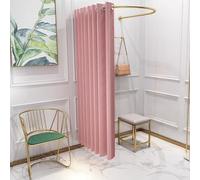 Generico Spogliatoio Mobile Tipo U, Cambiatoio Portatile Del Negozio Di Abbigliamento, Partizione Temporanea Dello Schermo Di Privacy, Adatto Al Centro Commerciale(Pink,95x100cm)