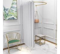 Generico Spogliatoio Mobile Tipo U, Cambiatoio Portatile Del Negozio Di Abbigliamento, Partizione Temporanea Dello Schermo Di Privacy, Adatto Al Centro Commerciale(White,95x100cm)