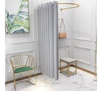 Generico Spogliatoio Mobile Tipo U, Cambiatoio Portatile Del Negozio Di Abbigliamento, Partizione Temporanea Dello Schermo Di Privacy, Adatto Al Centro Commerciale(Silvery,95x100cm)