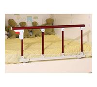 Generico Sponda Laterale per Letto per Anziani, Protezione per Adulti, Maniglia di Assistenza, sponda per Letto per disabili, in Metallo, venatura del Legno Rosso, Late