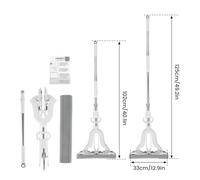 Generico Sponge mop， Mocio for Pavimenti in Spugna PVA Super Assorbente for Uso Bagnato e Asciutto con Rullo autostrizzante for la casa ，for Floor Cleaning(Mop 1Set)