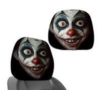 Generico Spooky Clown Auto Headrest Covers - 2 Pcs Halloween Decor Set