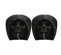 Generico Spooky Headrest Covers - Halloween Skull Print Head Rest Protector