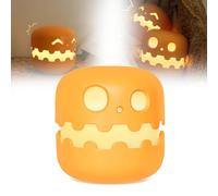Generico Spooky Pumpkin Night Light, 2024 New Jack o Lantern Night Light with Push Switch, Cute Creative Pumpkin Lamp, Halloween Night Light, Pumpkin Lamp LED Rechargeable