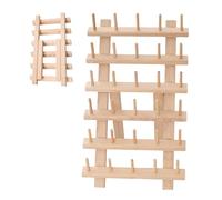 Generico Spool Thread Rack, 30 Spool Wooden Embroidery Thread Holder, 7.96x6.9x10.64 Inches Sewing Organizer Stand, Compact Storage for Mom, Wife, Craft Enthusiasts And Stitching Lovers