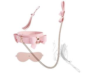 Generico Sport all'aperto equestre Frusta Set di Cuoio con Nappe per spettacoli di cavallo-IThlT13 (Rosa-3)