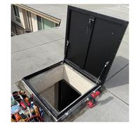 Generico Sportello di Accesso per Tetto in Metallo Nero Personalizzato, Copertura Impermeabile per Manutenzione del sottotetto per Aperture quadrate da 20" a 36", Ideale per soluzioni di Uscita da re