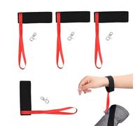 Generico Sporthandschoen Veiligheidsriem - Polyester Zwart Rood | Verstelbare Handschoenriem Accessoires Met Anti-Verloren Functie Voor | Elastische Pols Handboeien Riemen Voor 4X Sporthandschoenen