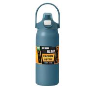 Generico Sports Water Bottle, Thermal Mug, 10.2 inches Stainless Steel Container, Built in Straw, Ergonomic Handle, Perfect for Gym Workouts, Outdoor Hiking, Travel Hydration Needs
