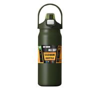 Generico Sports Water Bottle, Thermal Mug, 10.2 inches Stainless Steel Container, Built in Straw, Ergonomic Handle, Perfect for Gym Workouts, Outdoor Hiking, Travel Hydration Needs