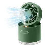 Generico Spray per ventole di raffreddamento, dispositivo a LED | Peser, ventilatore da tavolo ricaricabile per studio, ufficio, comodino, a casa, scuola, piano di lavoro, camera da letto, viaggio