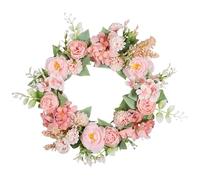 Genérico Spring Door Wreath LED Decor | Artificiale Colorful Flower Wreath with LED Lights, Festive Indoor Outdoor Decoration For Home, Holiday, Wedding, Party, Window, and Seasonal Festival