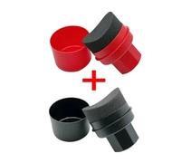 Generico Spugna for lucidatura cerchi auto, con coperchio, for lavaggio pneumatici, con ventosa e acqua, for lucidatura pneumatici, compatibile con strumenti for la pulizia dell'auto.(Black and Red)