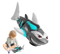 Genérico Squalo a controllo remoto per piscina, giocattolo robot con luce e musica, squalo robotico per nuotare, per bambini e ragazze, gioco in acqua spiaggia e bagno intrattenimento