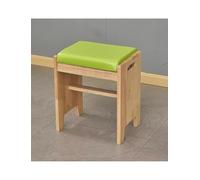 Generico Square Footstool, Dressing Stool Foot, Change Shoe Bench, for Living Room, Restaurant, Milk Tea Shop(Green)