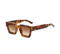 Generico Square Sunglasses, Retro UV 400 Protective Glasses, Lightweight Full Frame Streetwear Design for Travel Vacation Driving Hiking Beach Party or Everyday Fashionable Summer Wear, Leopard