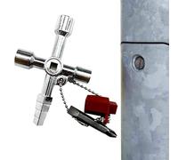 Genérico Square Wrench Key | Internal Triangle And Phillips Screwdriver Pagoda Tool | Elevator Valve And Sink Faucet Key, Rust Resistant Multi-Functional Hardware