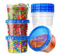 Generico Stackable Food Containers - Freezer Storage Boxes, 4.33 Inch Fresh Keep Airtight Lids, Kitchen Organizer with 6 Piece Set, Meal Prep with 16oz Capacity, Storage Containers for Fridge Use